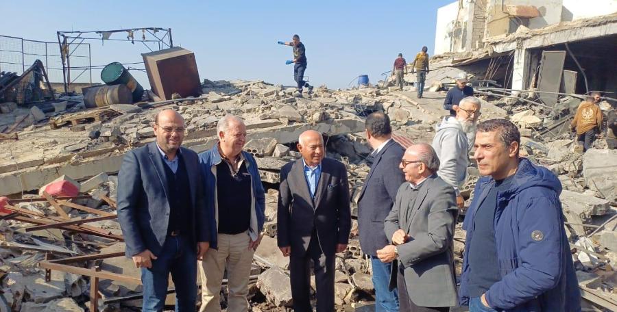 صالح ووفد من غرفة صيدا والجنوب تفقدوا المدينة الصناعية في سينيق وعاينوا أضرار الغارة الإسرائيلية