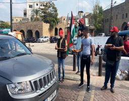 حواجز محبة للتنظيم الشعبي الناصري في صيدا احتفالاً بأبطال فلسطين