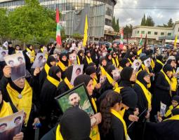 ازاحة الستارة عن جدارية السيدين نصر الله وصفي الدين عند مدخل صيدا الجنوبي