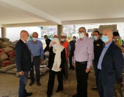 الحريري وكوردوني يتفقدان مشروع المباني المدرسية ل"الأنروا" في المية ومية