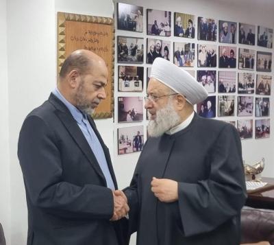 الشيخ حمود يلتقي ابو مرزوق على رأس وفد موسع من