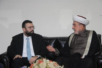المفتي سوسان يلتقي أحمد الحريري على رأس وفد من