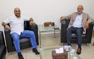 الدكتور حمود يلتقي الصيدلي مرجان والبحث يتناول نتائج إنتخابات بلدية صيدا ..وسبل التعاون