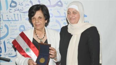 الحريري تبارك للأديبة حكمت الصباغ – يمنى العيد فوزها بـ'جائزة السلطان قابوس للثقافة والفنون والآداب'