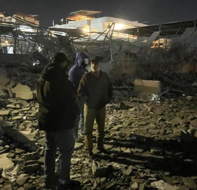 الدكتور بسام حمود تفقد مكان الاعتداء على مركز 